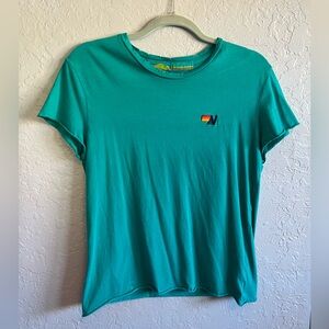 Aviator Nation Boyfriend Tee, Teal, Size S